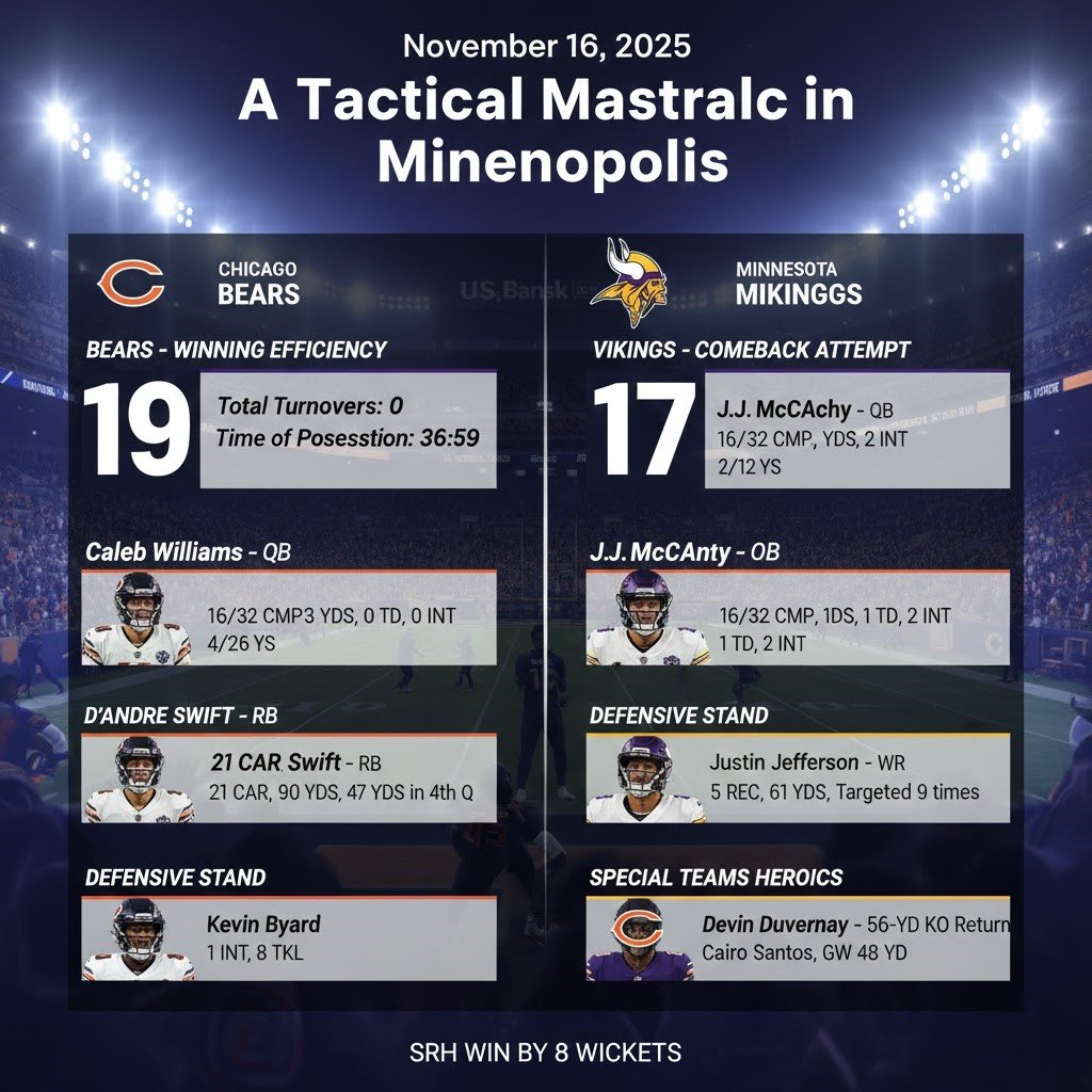 chicago bears vs minnesota vikings match player stats
