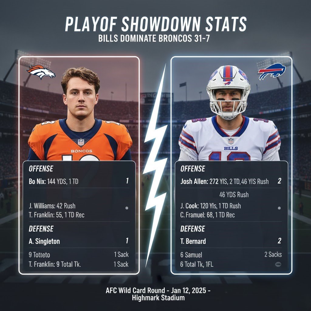 Denver Broncos vs Buffalo Bills Match Player Stats